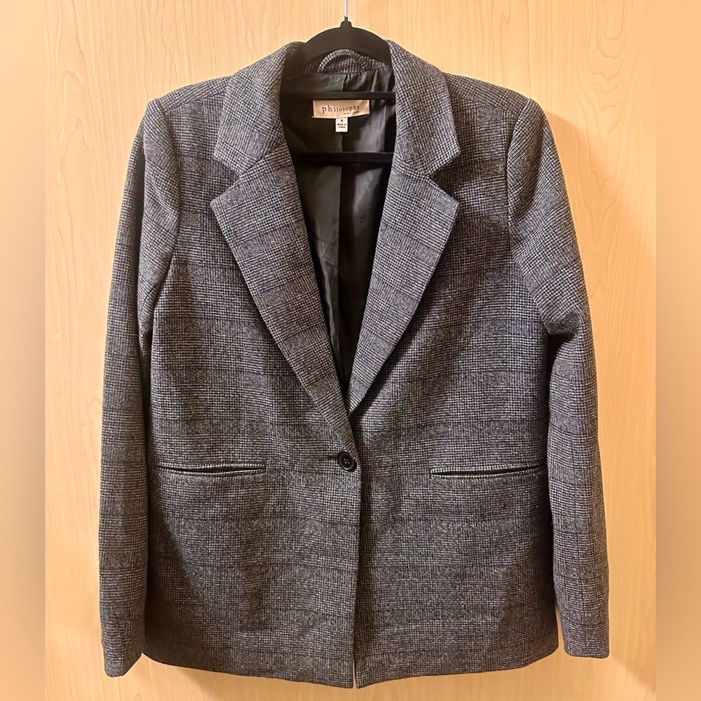Philosophy Slouchy Fit Gray Blazer